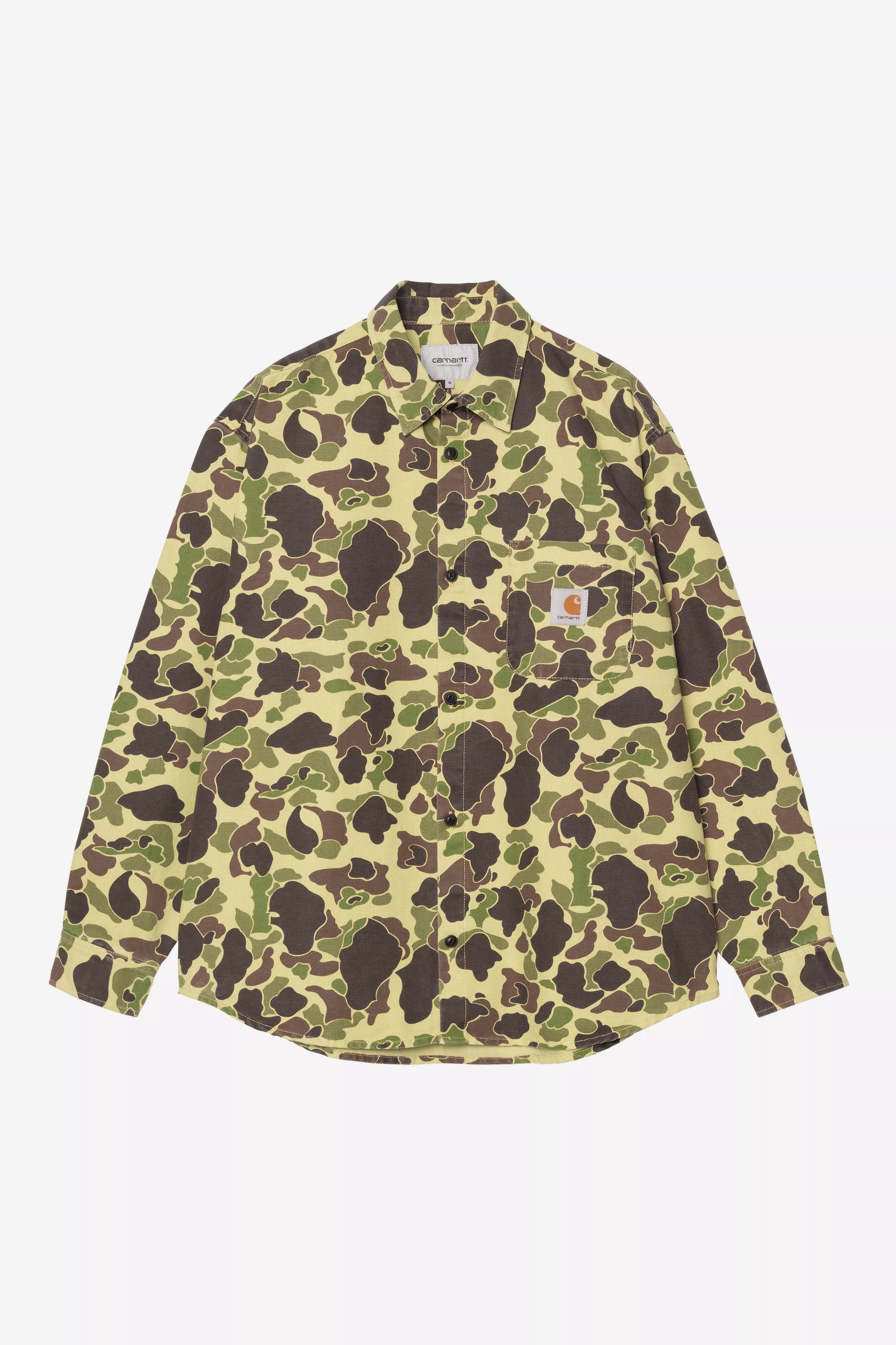 Chemise Carhartt Wip DUCK L/S SHIRT Camo Duck Green