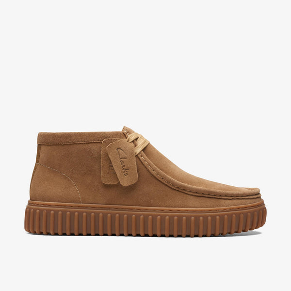 Clarks TORHILL HI SUEDE DARK SAND — Clarks