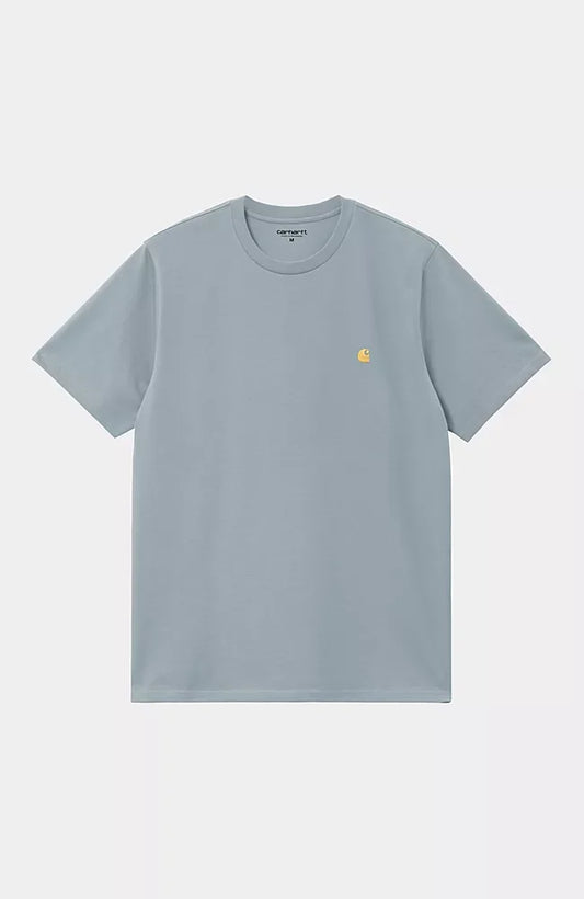 T Shirt Carhartt Wip CHASE S/S TEE Frosted Blue Gold