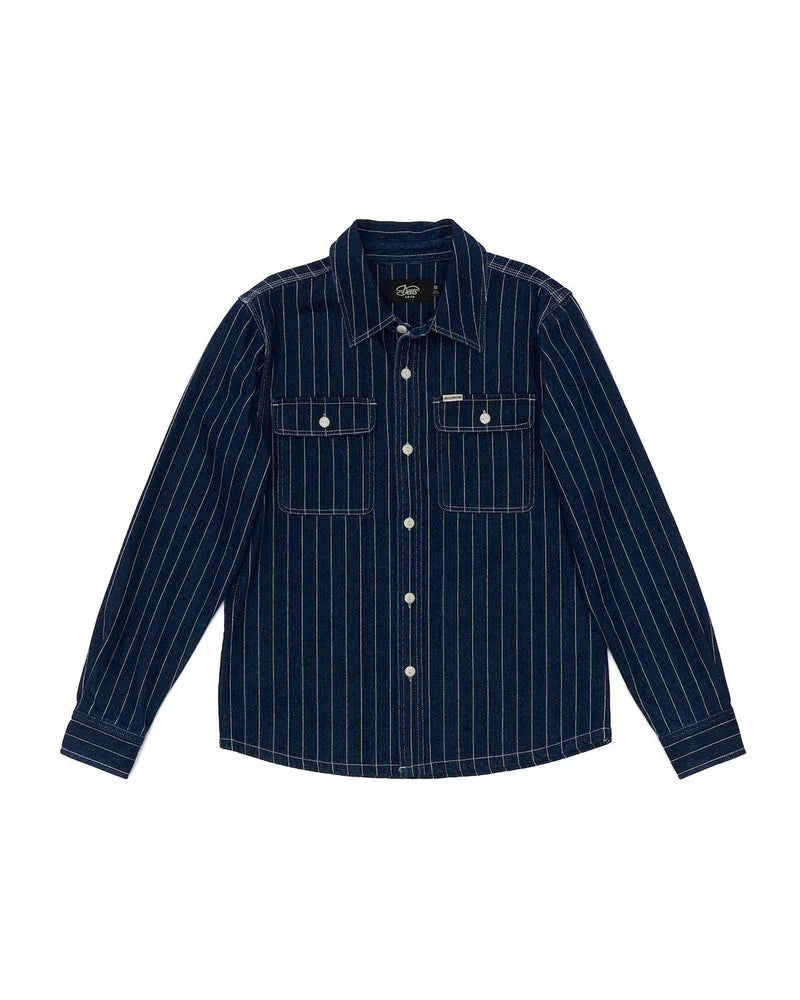 VACAY STRIPE L/S SHIRT Indigo