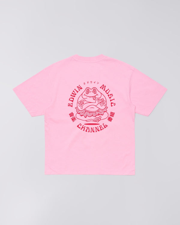 Edwin EDWIN MUSIC CHANNEL S/S TEE Begonia Pink — Edwin
