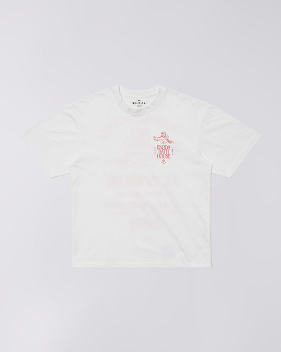Edwin EKODA BATH HOUSE S/S TEE White — Edwin