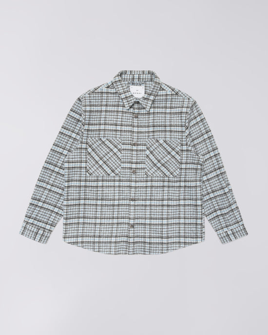 Edwin JULIUS L/S SHIRT Blue / Grey — Edwin
