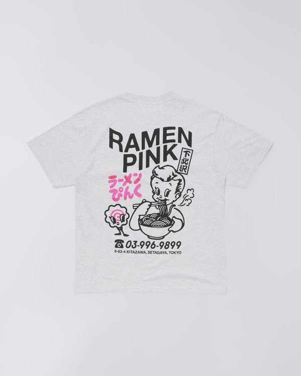 Edwin RAMEN PINK S/S TEE Grey Marl — Edwin