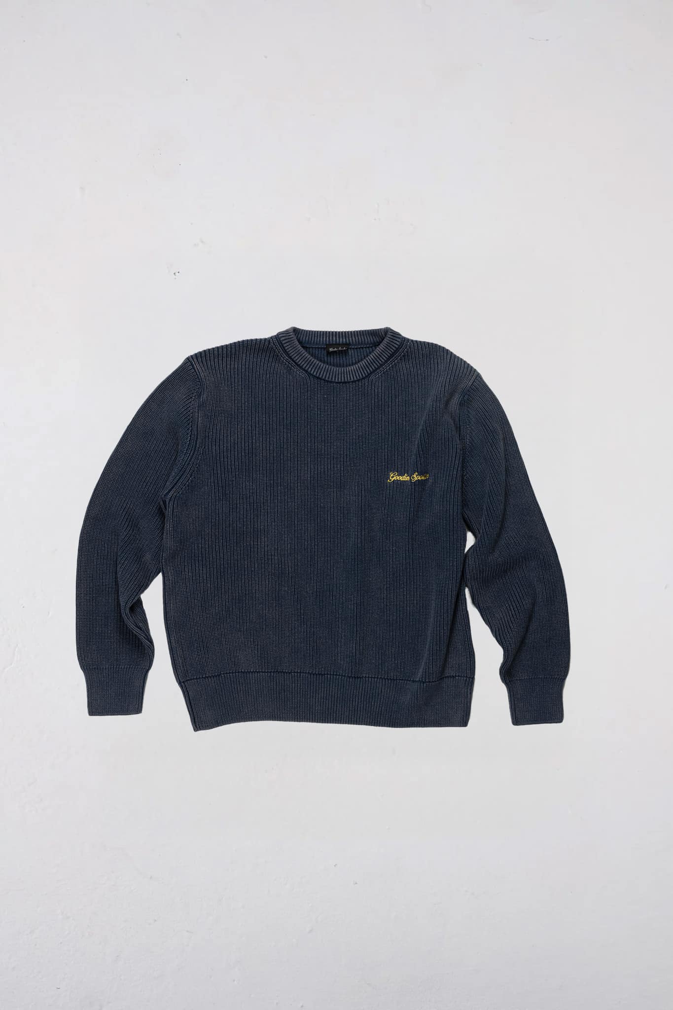 Goodies Sportive Crewneck WASHED INSIGNIA PREMIUM KNIT Blue