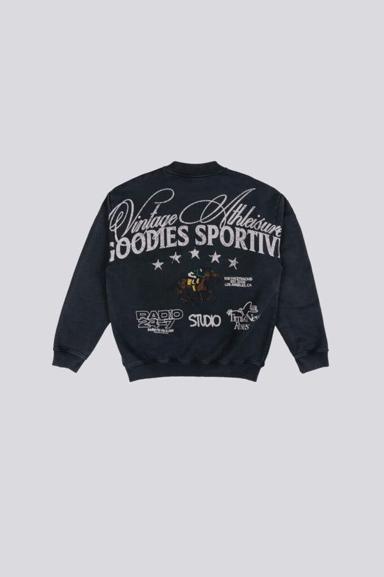 Goodies Sportive Radio 24:7 Crewneck Black — Goodies Sportive