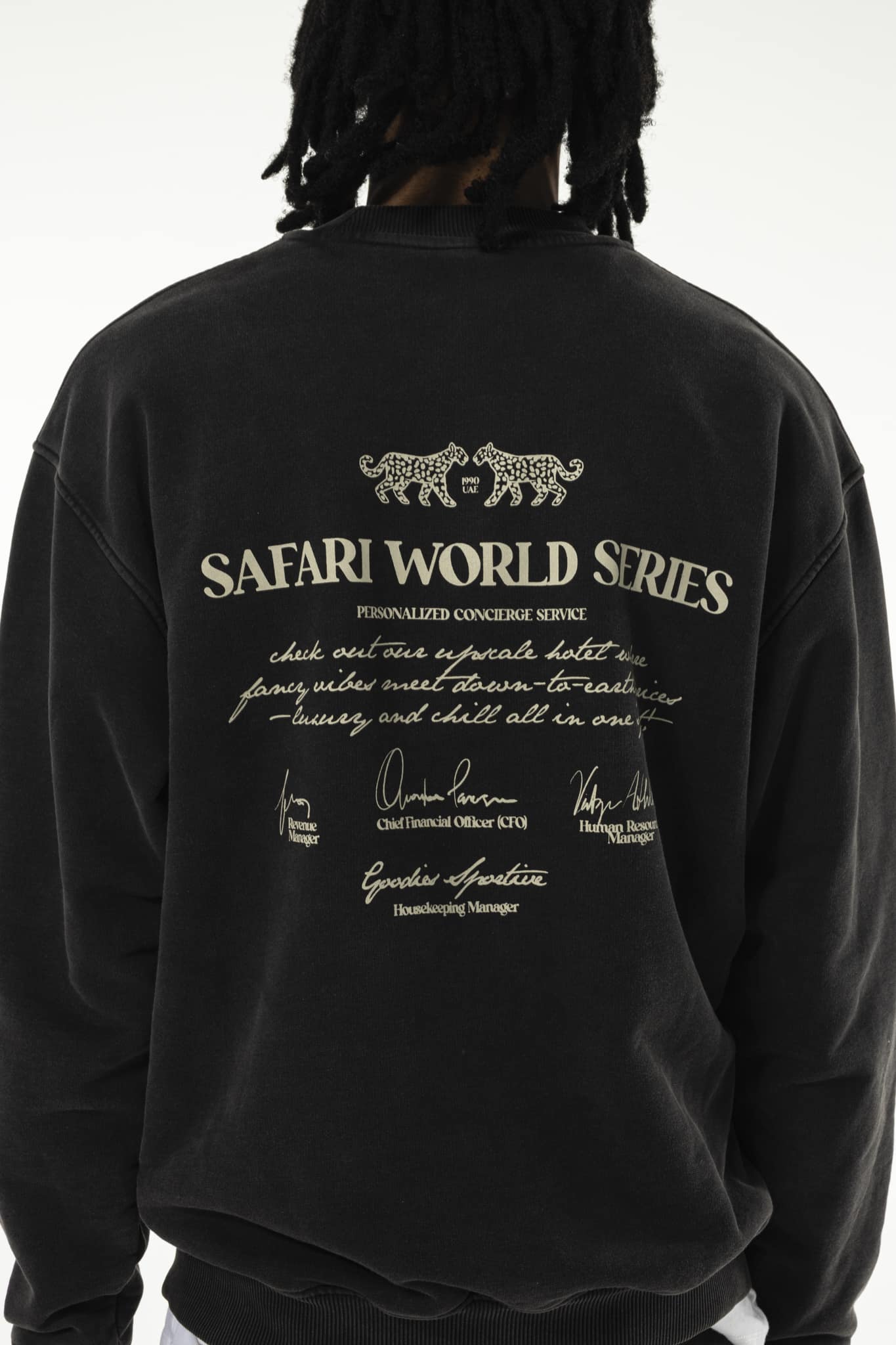 Goodies Sportive SAFARI WORLD SERIES CREWNECK Black back