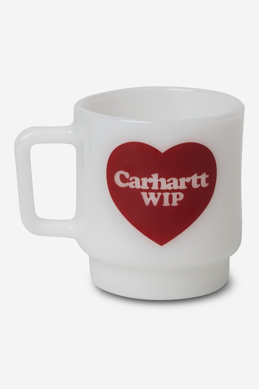 HEART GLASS MUG White