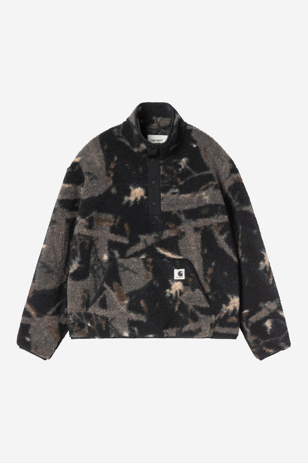 Carhartt Wip W ELLIOT HIGH NECK LINER Camo Feather Tree Black / Black — Carhartt Wip