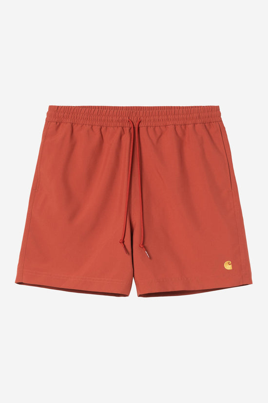 Carhartt Wip CHASE SWIM SHORT Oxide Red / Gold — Carhartt WIP