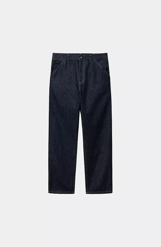 Jean Carhartt Wip SINGLE KNEE PANT Blue Rinsed