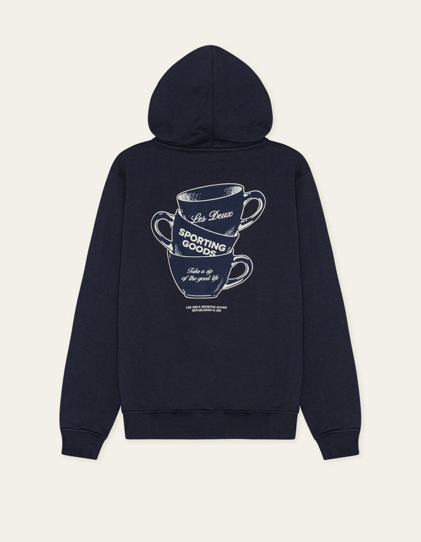 Les Deux BEN ARTIST HOODIE Dark Navy — Les Deux