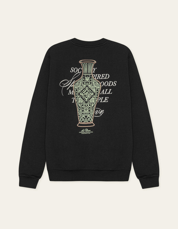 Les Deux BEN FAIENCE SWEATSHIRT Black — Les Deux