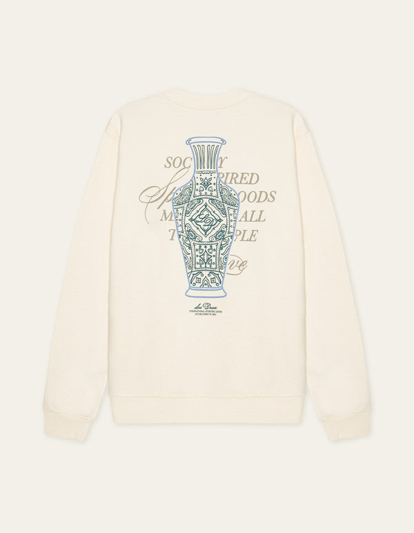 Les Deux BEN FAIENCE SWEATSHIRT Eggnog White — Les Deux