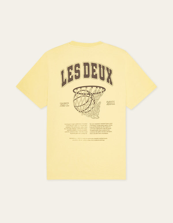 Les Deux BRADY HOOP S/S TEE Pale Bnana Yellow — Les Deux