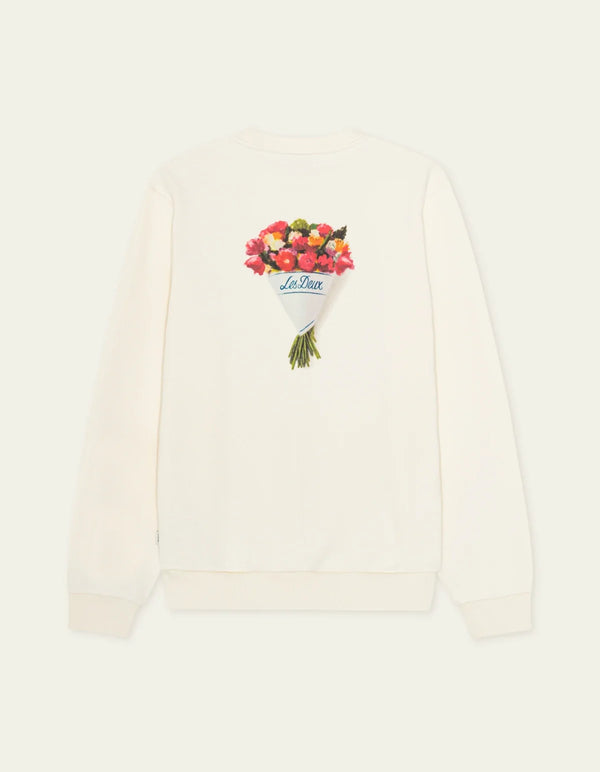 Les Deux Bouquet Sweatshirt Eggnog White — Les Deux