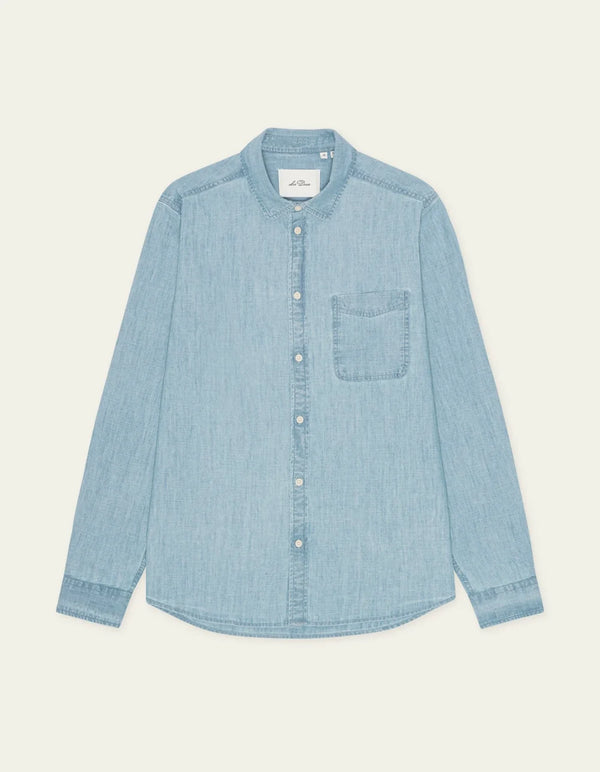 Les Deux CHAMBRAY SHIRT Light Blue Wash — Les Deux