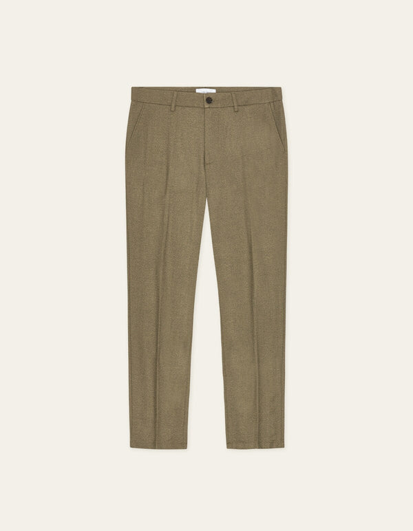Les Deux COMO REG SOLID PANTS Teak Brown — Les Deux
