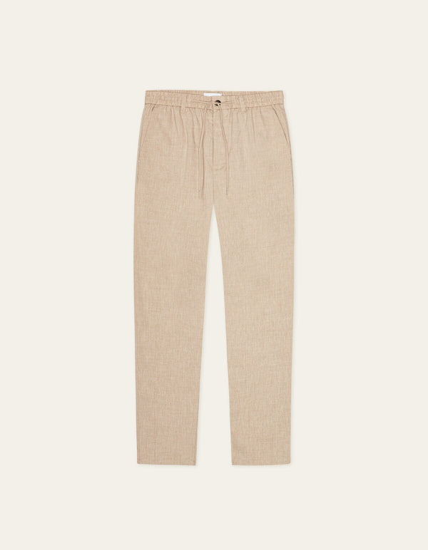 Les Deux COMO TAPERED SLUB PANTS Light Sand — Les Deux
