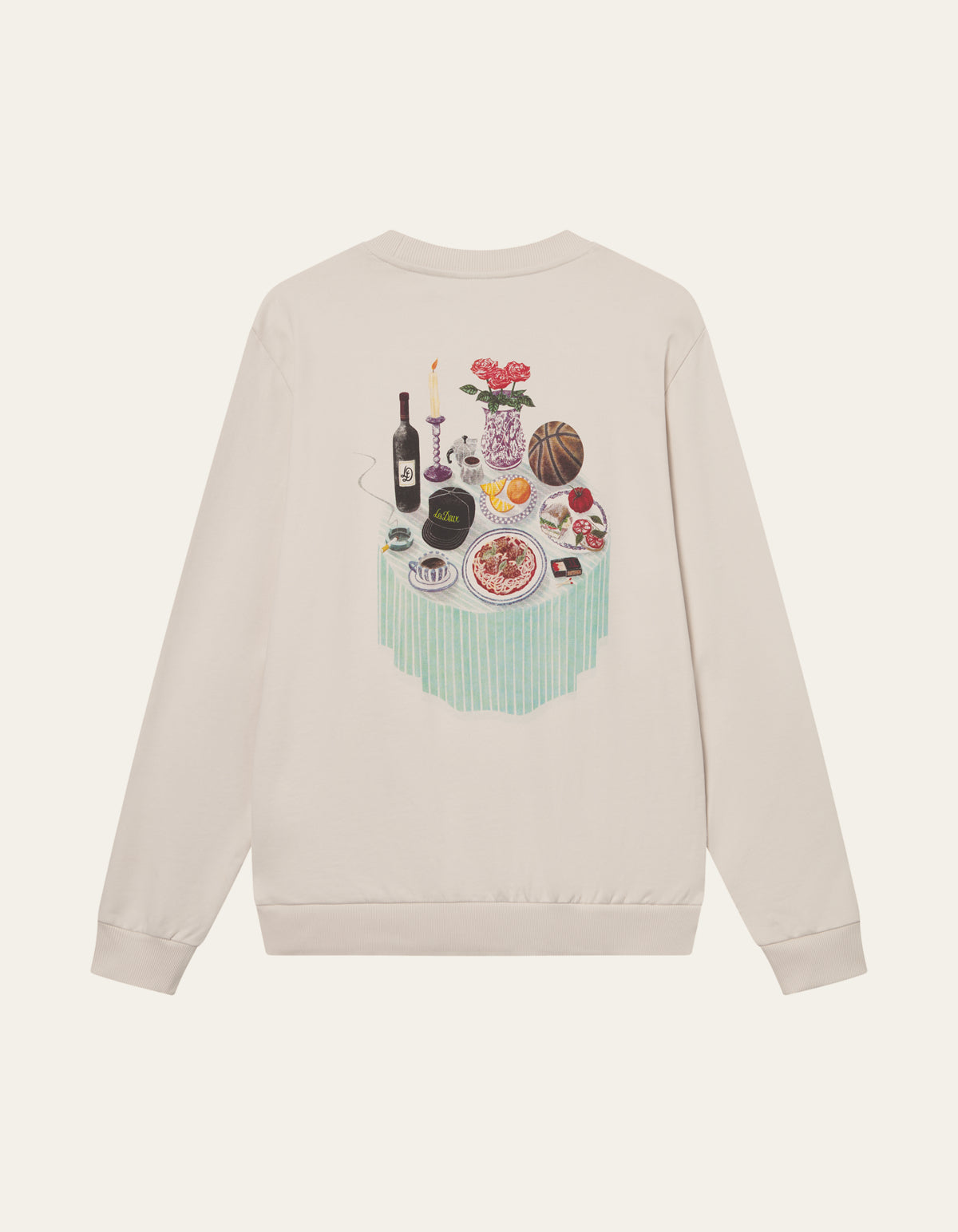 Les Deux Cole Table Sweatshirt Ivory