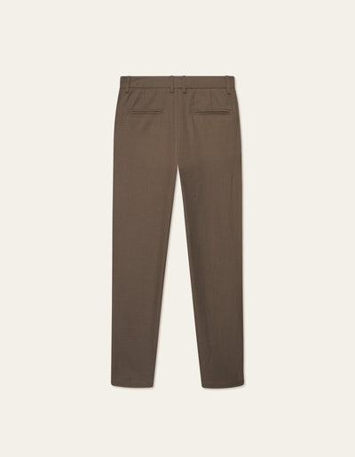 Les Deux Como Reg Houndstooth Suit Pants Teak Brown