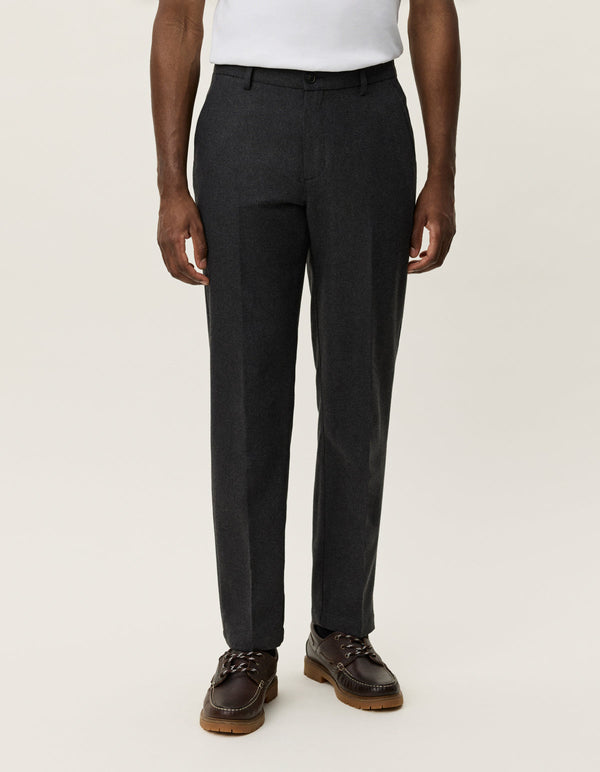 Les Deux Como Reg Wool Suit Pants Asphalt — Les Deux