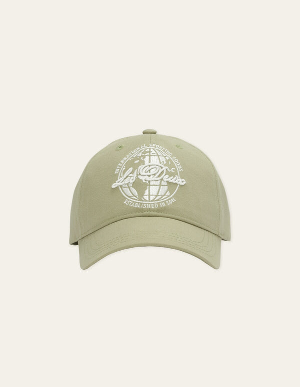 Les Deux GLOBE LOGO DAD CAP Tea Green — Les Deux