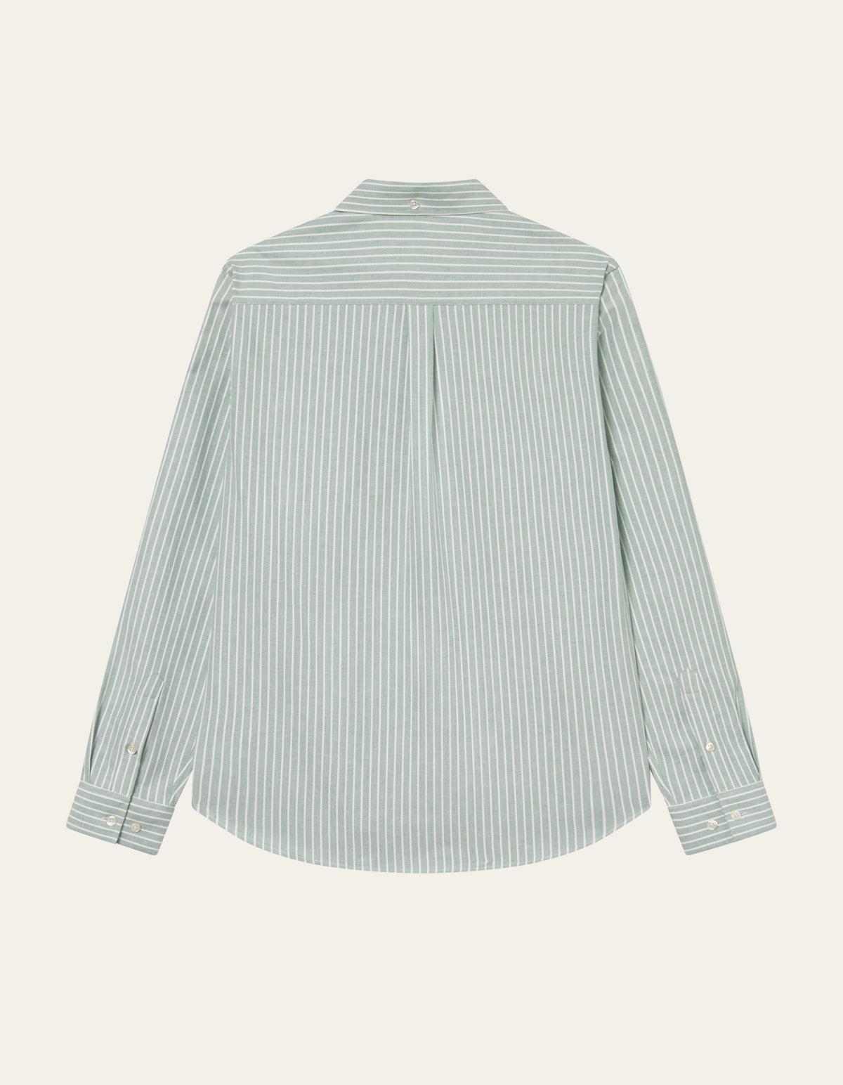 Les Deux Konrad Striped Oxford Shirt Juniper Green