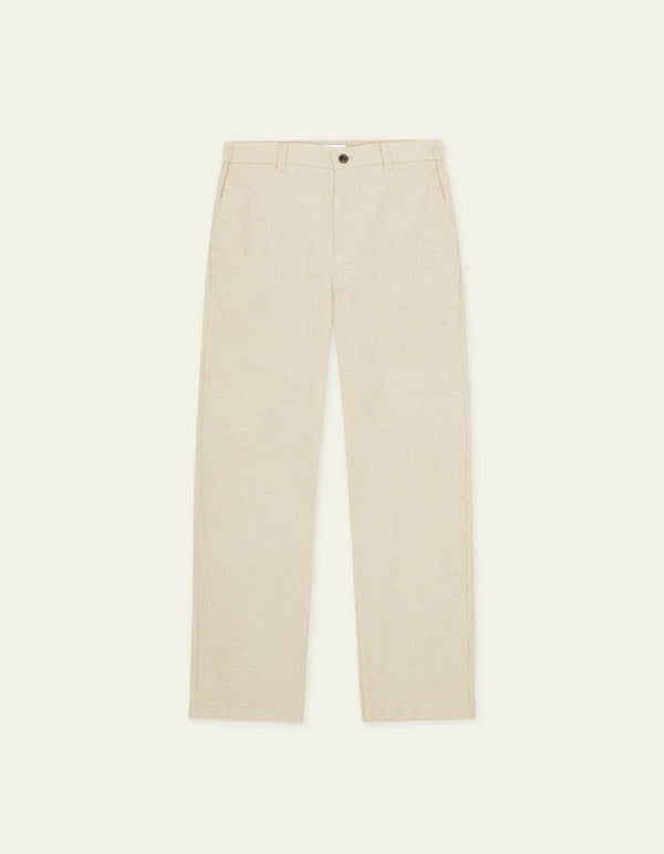 Les Deux Linen Comfort Suit Pants Light Sand — Les Deux