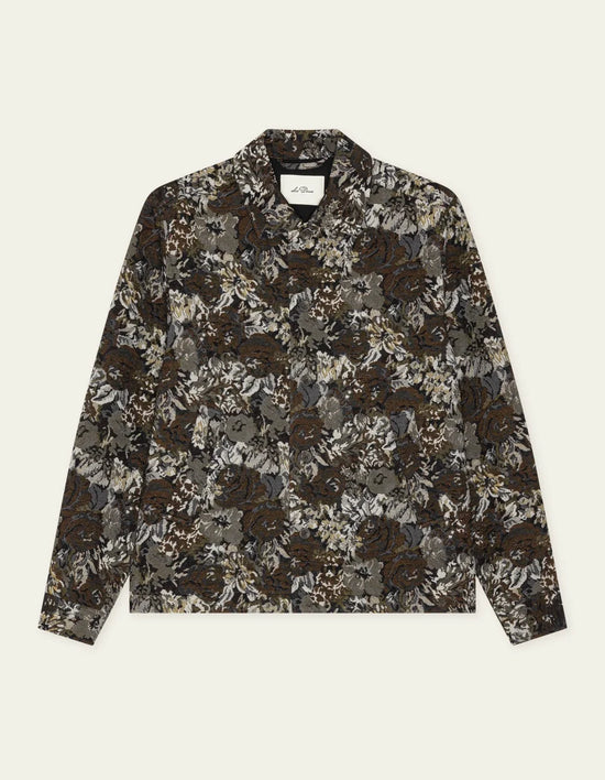 Les Deux ROSE JACQUARD OVERSHIRT Dark Sand — Les Deux