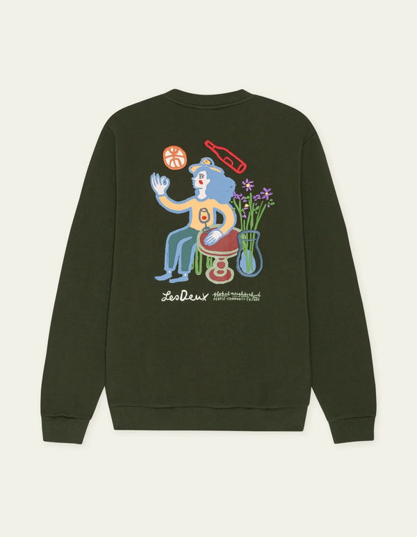 Les Deux RURAL SWEATSHIRT Rosin Green — Les Deux
