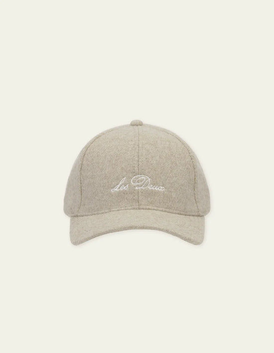 Les Deux SIGNATURE WOOL BASEBALL CAP Dark Sand — Les Deux