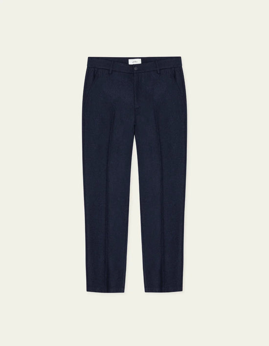 Les Deux WOOL REG SUIT PANTS Dark Navy Blue — Les Deux