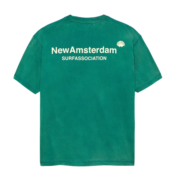 New Amsterdam LOGO S/S TEE Sea Green Butter Yellow — New Amsterdam