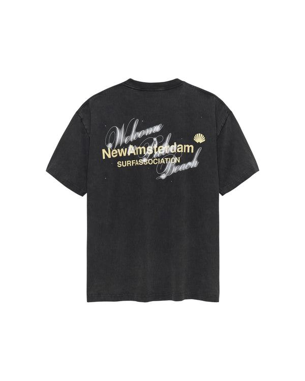 New Amsterdam WELCOME TO PALM BEACH S/S TEE Anthracite — New Amsterdam