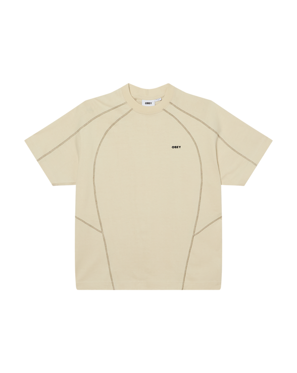 OBEY CONTRAST STITCH S/S TEE SILVER BIRCH — Obey
