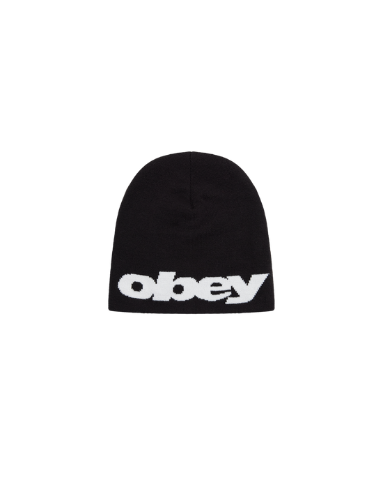 OBEY DELTA BEANIE BLACK — Obey