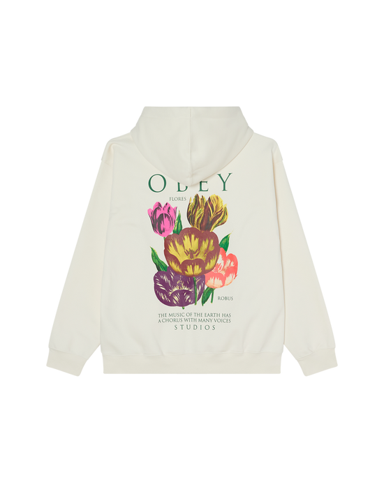 OBEY FLORES ROBUS PULLOVER UNBLEACHED — Obey