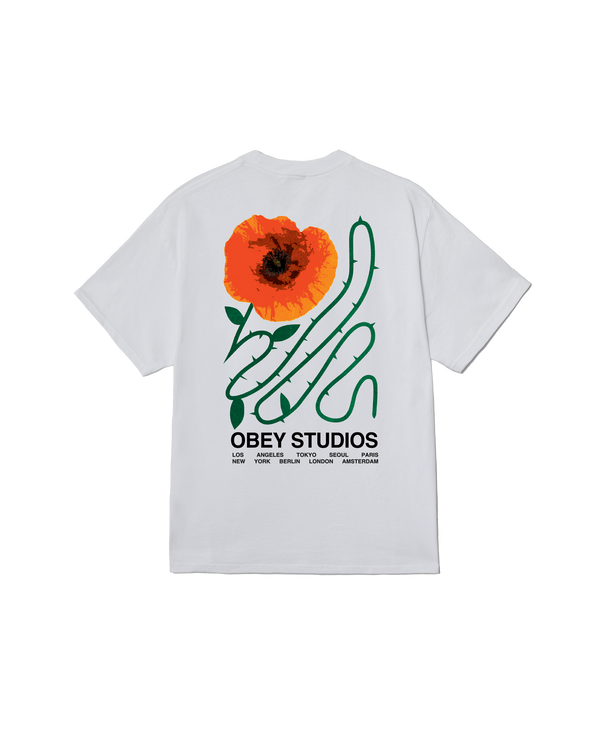 OBEY MOOVES OF LIFE S/S TEE WHITE — Obey
