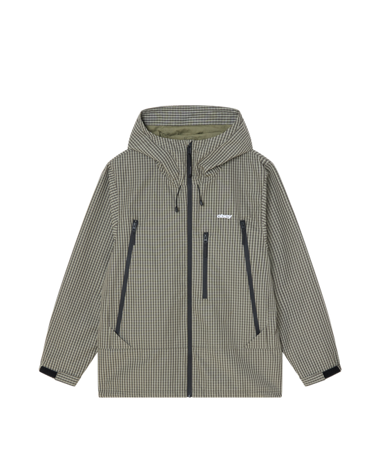 OBEY OBSIDIAN JACKET VETIVER PLAID — Obey