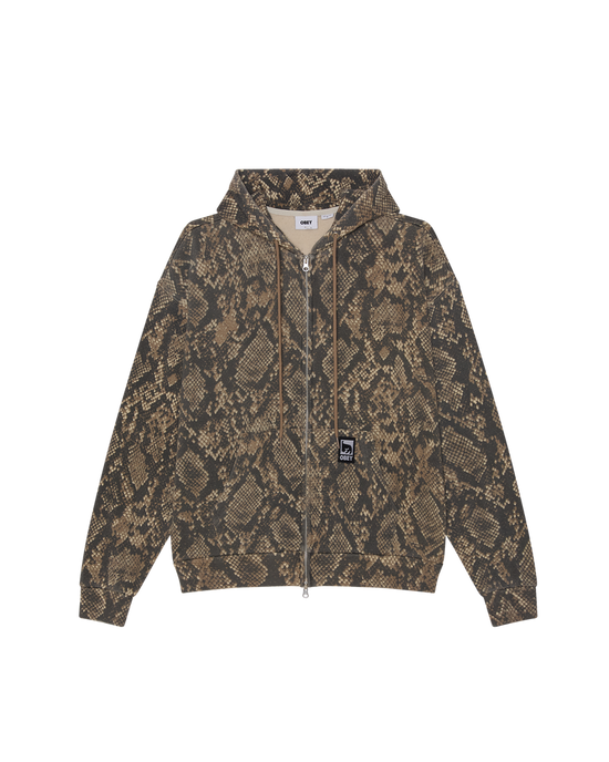 OBEY POST ZIP HOOD DUSTY VINTAGE RATTLESNAKE — Obey