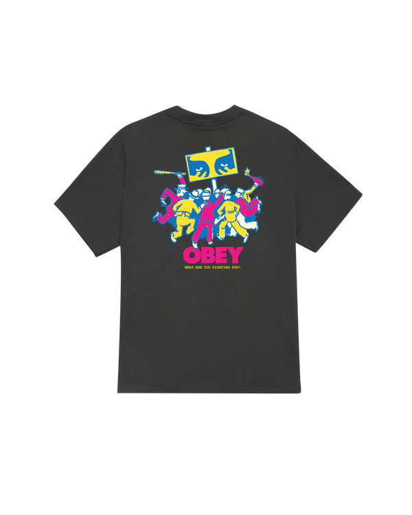 OBEY STEADY MOBBIN S/S TEE Vintage Black — Obey