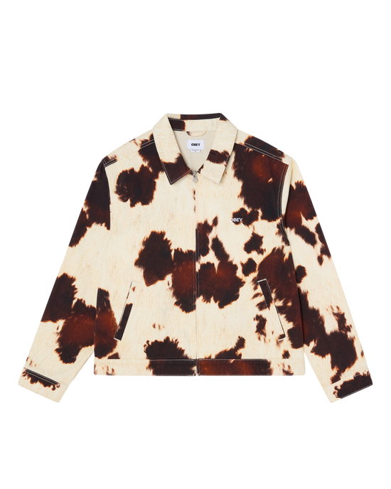 OBEY WORKSHOP JACKET COW PRINT — Obey