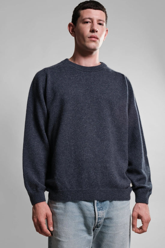 Nitto Knitwear PULL COL ROND ARMEN NAVY MIX — Nitto Knitwear