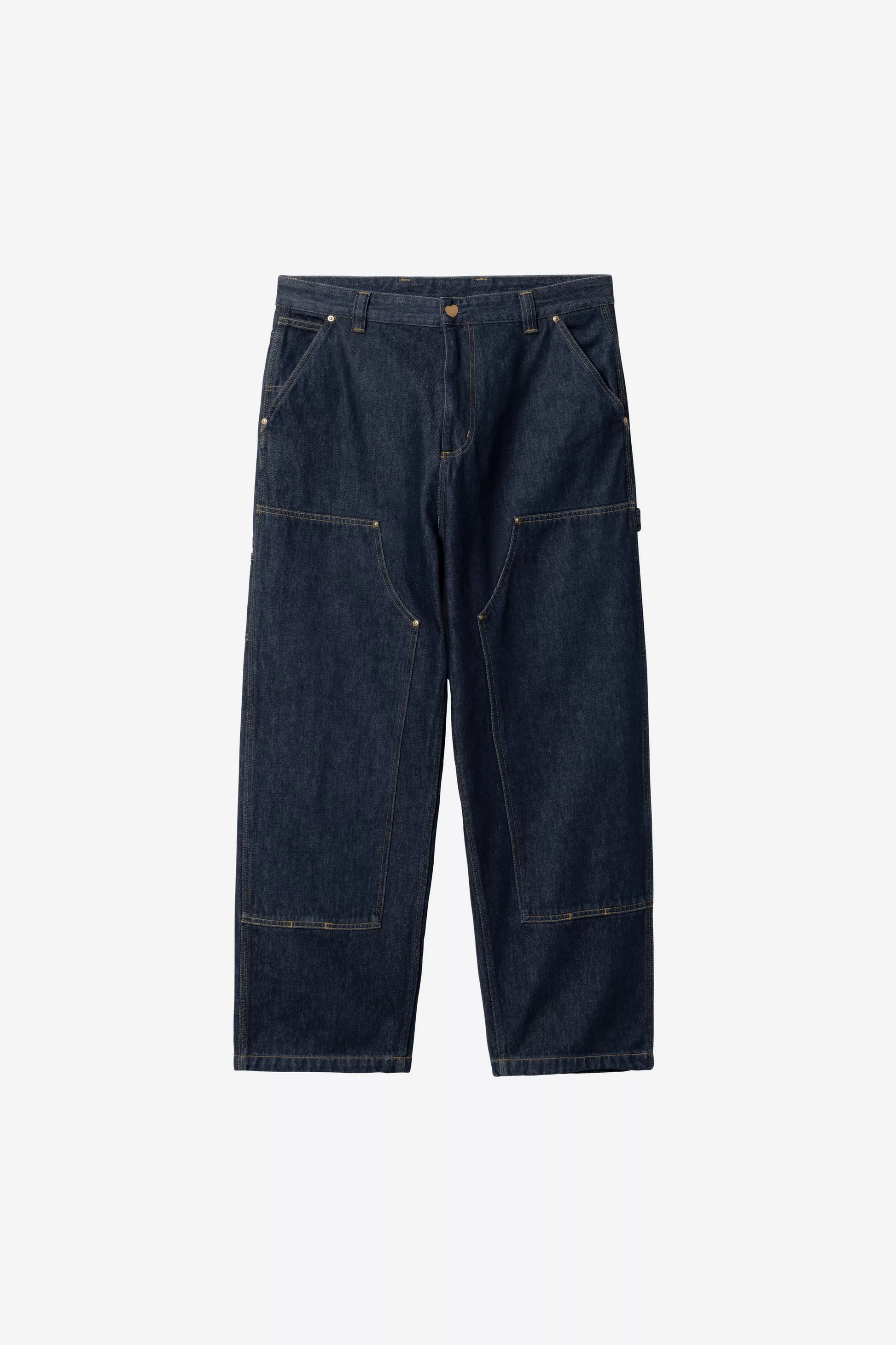 Pantalon Carhartt Wip NASH DOUBLE KNEE PANT Blue Rinsed
