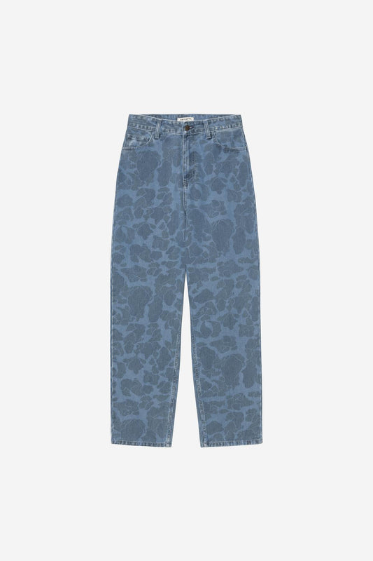 Pantalon Carhartt Wip W DUCK ORELL PANT Camo Duck Blue bleached