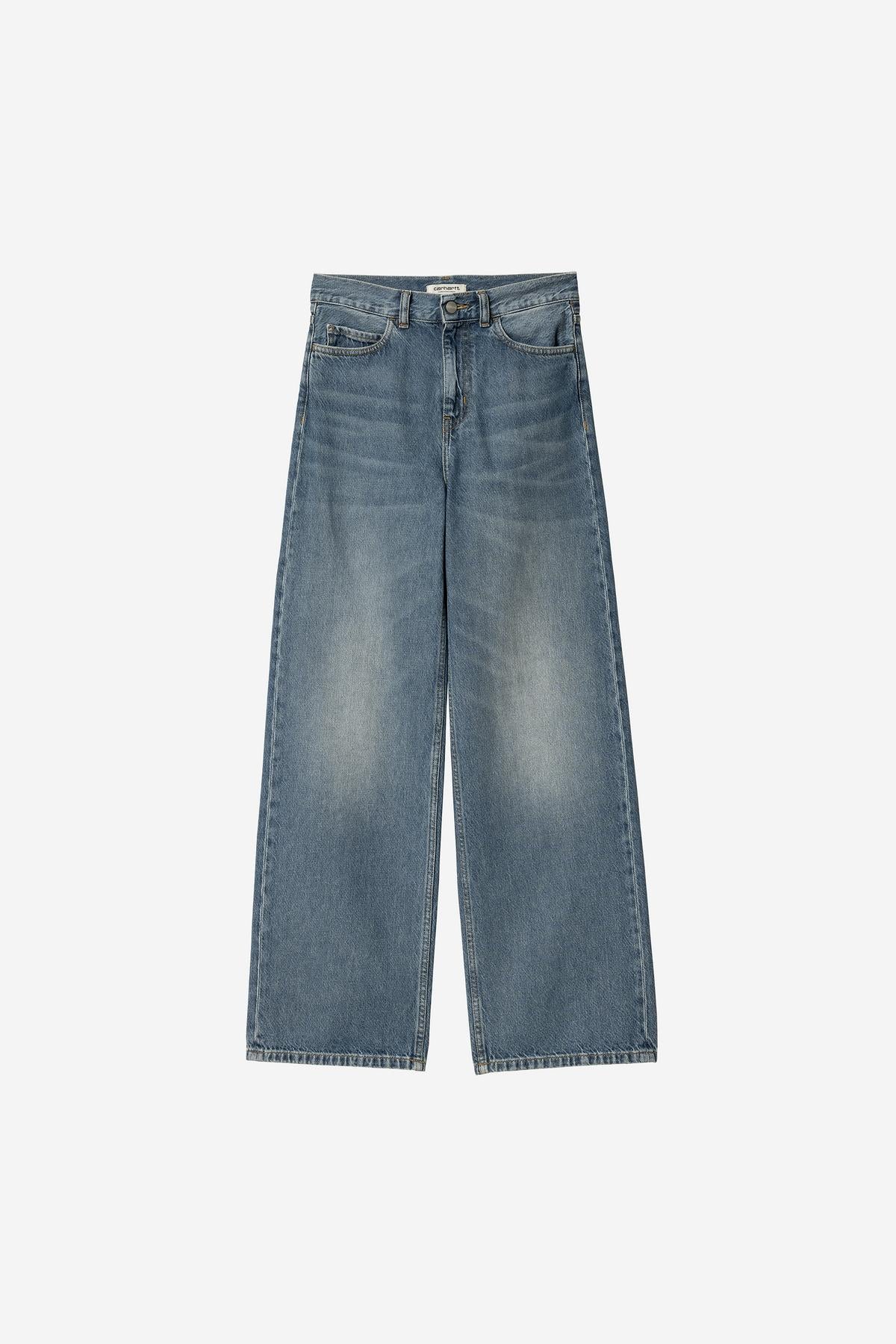 Pantalon Carhartt Wip W JANE PANT Blue Dark used