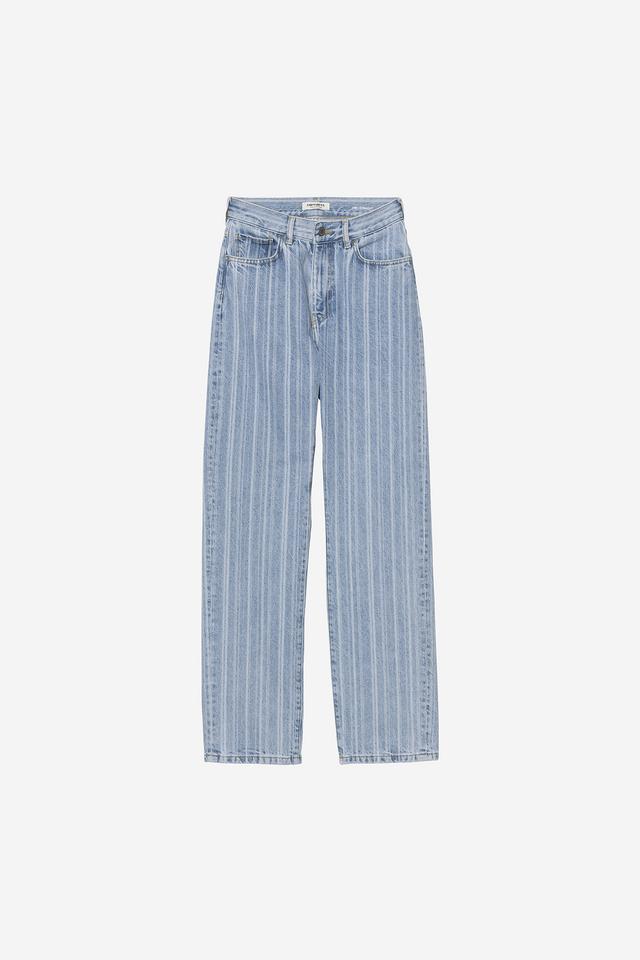 Pantalon Carhartt Wip W RYLAN PANT Rylan Stripe Blue Stone bleached