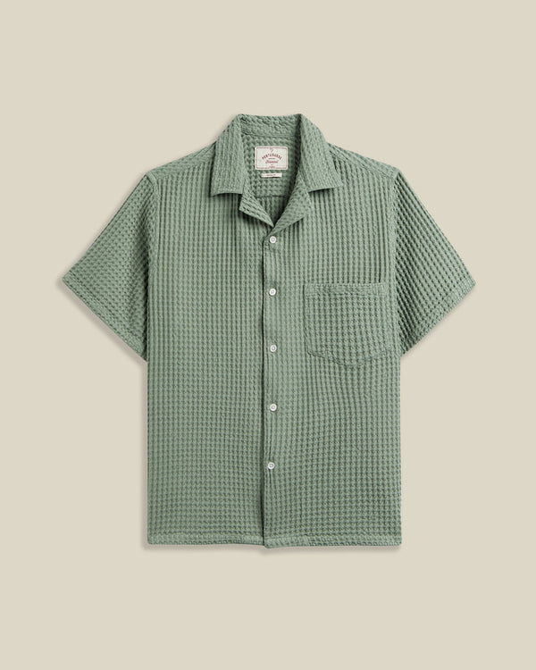 Portuguese Flannel CORNELIUS S/S SHIRT Green — Portuguese Flannel
