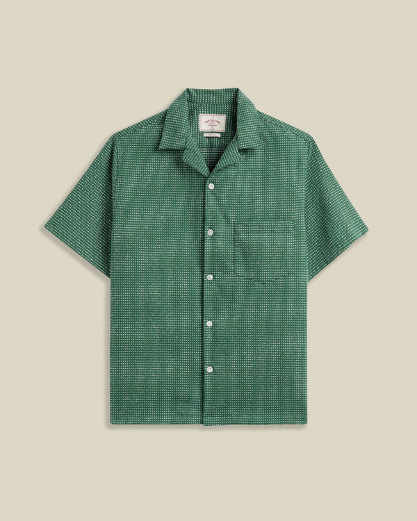Portuguese Flannel DOTS S/S SHIRT Green — Portuguese Flannel